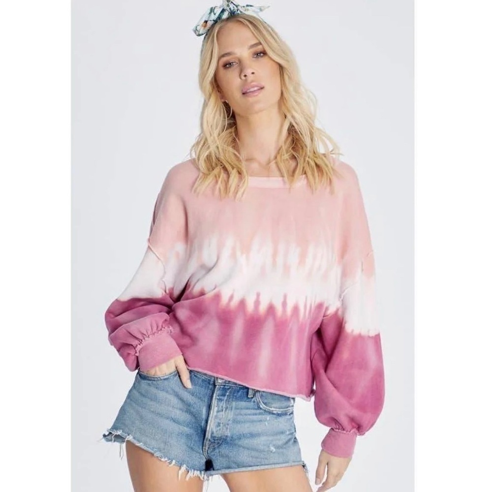 NEW Wildfox Olivia Sweatshirt Ruby Dove Dye Sweater